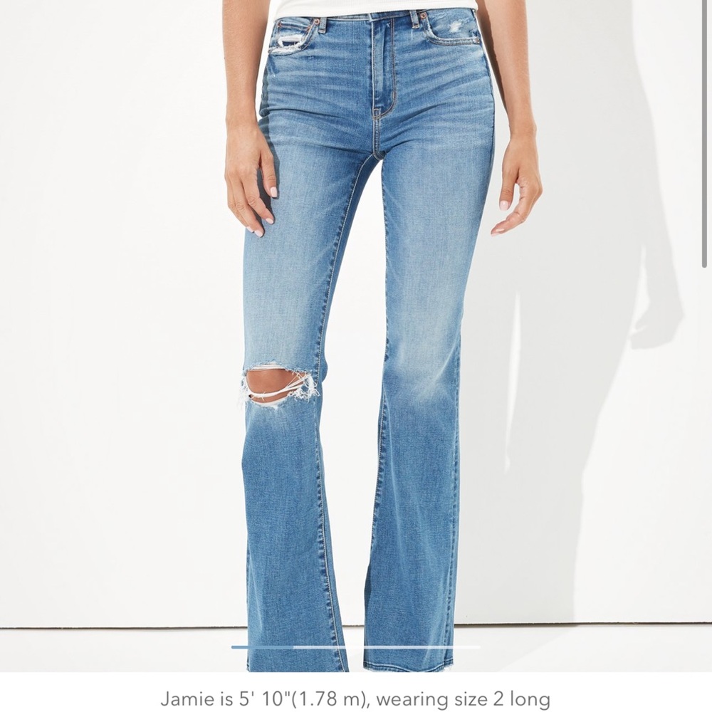 NWT American Eagle Super Hi-Rise Flare Size 14 Regular